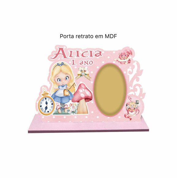 Lembrancinha Porta Retrato mdf Alice no País das Maravilhas