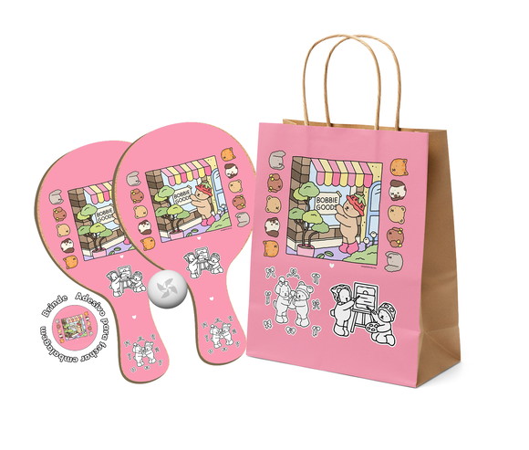 Kit Sacola de Papel e Raquete Ping Pong - Bobbie Goods