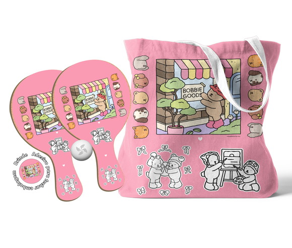 Kit Sacola e Raquete Ping Pong - Bobbie Goods