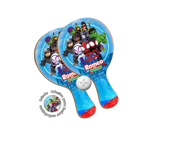 Kit Raquetes Ping Pong - Spidey e Seus Amigos Espetaculares