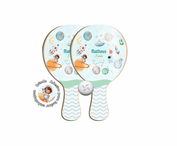Kit Raquetes Ping Pong - Astronauta