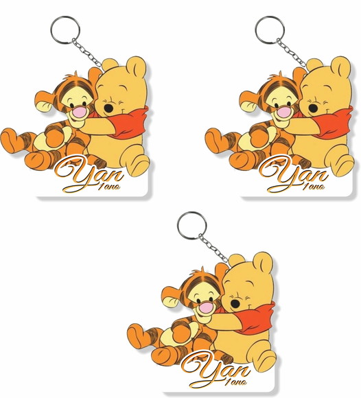 Chaveiro de Lembrança Colorido Ursinho Pooh Baby
