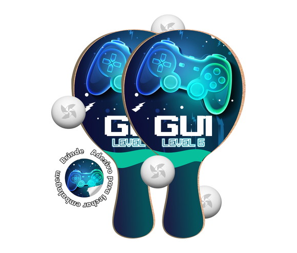 Kit Raquetes Ping Pong - Jogo Video Game