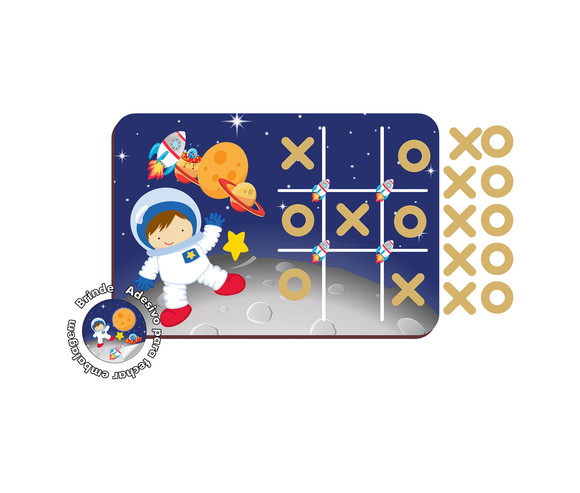 Jogo da Velha em mdf 15x23 - Astronauta