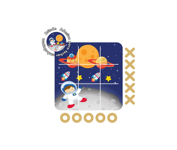 Jogo da Velha em mdf 16x16 - Astronauta