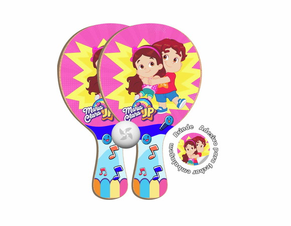 Kit Raquetes Ping Pong - Maria Clara Jp