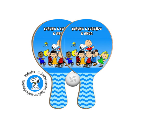 Kit Raquetes Ping Pong - Snoopy e Sua Turma