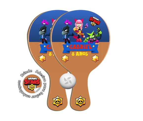 Raquete Ping Pong - Brawl Stars Personalizada