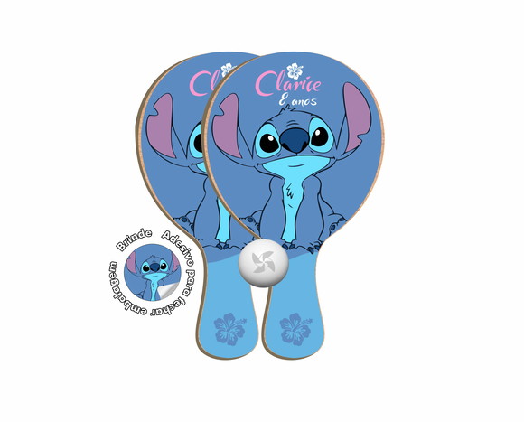 Kit Raquetes Ping Pong - Lilo And Stitch
