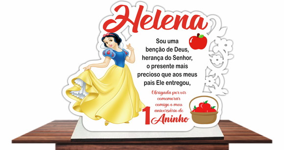 Lembrancinha Branca de Neve Adulta - Texto