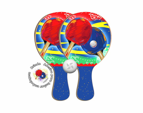 Kit Raquetes Ping Pong - Frescobol Tenis de Mesa