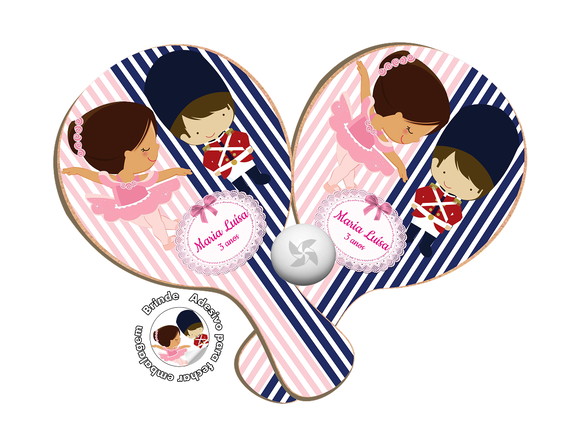 Kit Raquetes Ping Pong - Bailarina Soldadinho de Chumbo