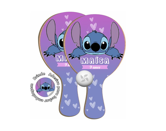 Kit Raquetes Ping Pong - Lilo And Stitch