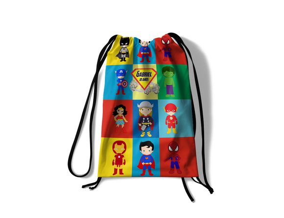 Mochila Saco - Avengers Super Heróis Baby