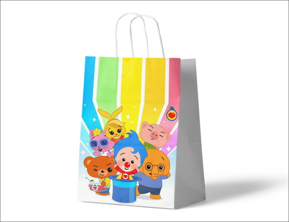 Sacola de Papel Personalizada - Palhaço Plim Plim