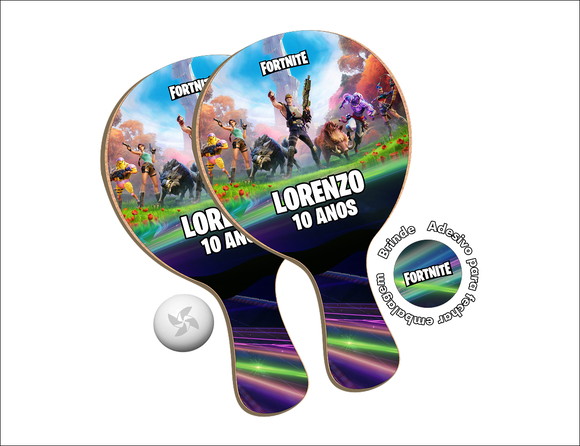 Kit Raquetes Ping Pong - Fortnite