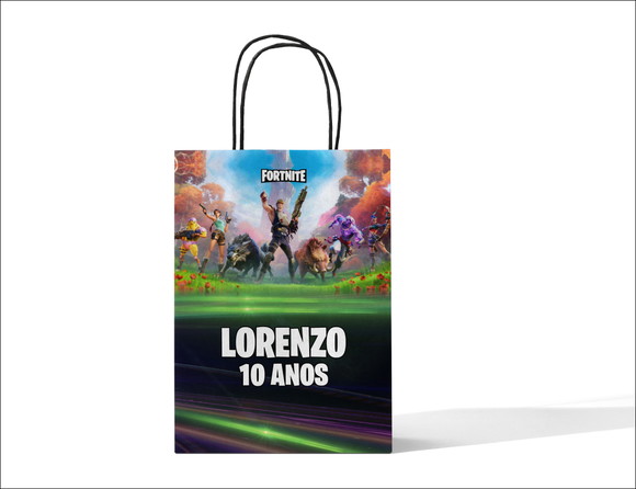 Sacola de Papel Personalizada - Fortnite
