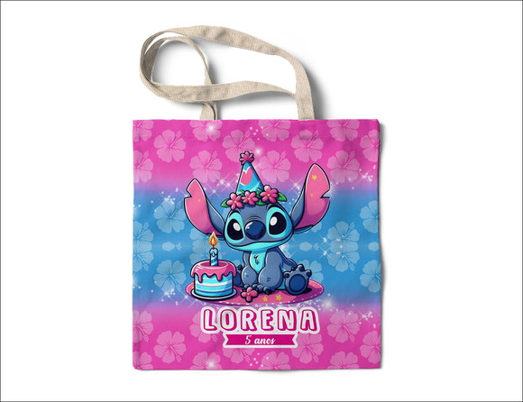 Sacolinha 20x20 para Lembrancinhas Oxford - Lilo Stitch