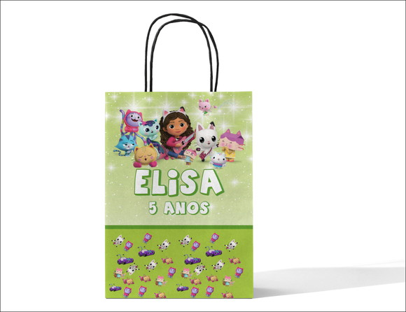 Sacola de Papel Personalizada - a Casa Mágica da Gabby