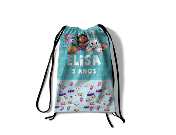 Mochila Saco - a Casa Mágica da Gabby