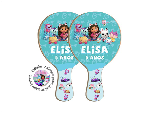 Kit Raquetes Ping Pong - a Casa Mágica da Gabby