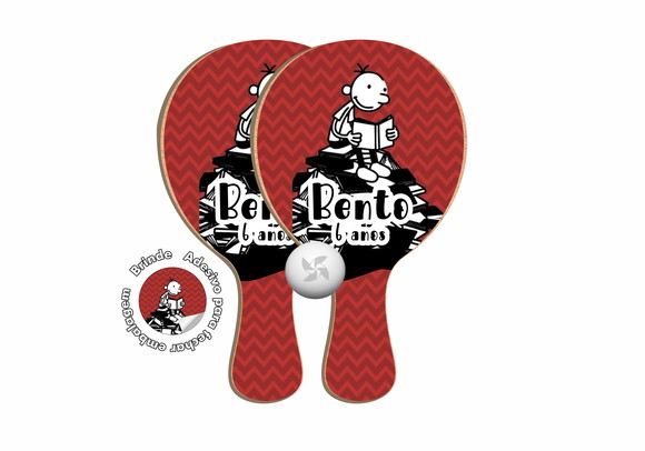 Kit Raquetes Ping Pong - Diário de Um Banana