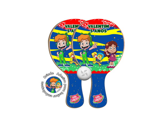 Kit Raquetes Ping Pong - Gato Galactico