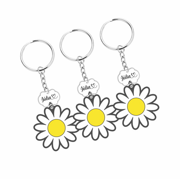 Margaridas - Chaveiro Personalizado mdf