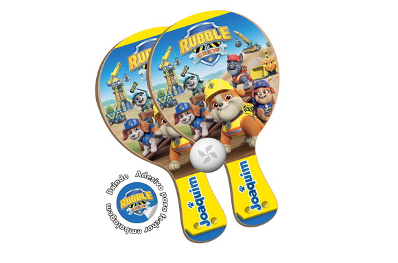 Kit Raquete de Ping Pong - Rubble e Sua Turma