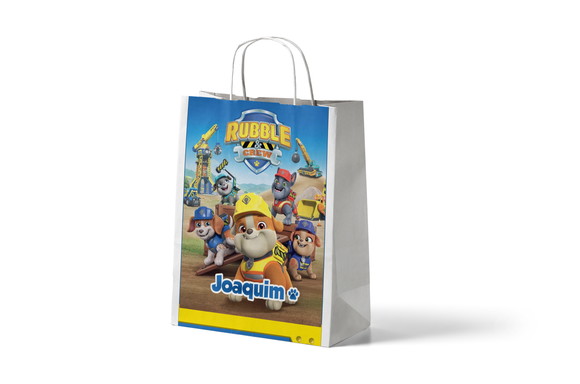 Sacola de Papel Personalizada - Rubble e Sua Turma