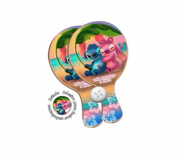 Kit Raquetes Ping Pong - Lilo & Stitch