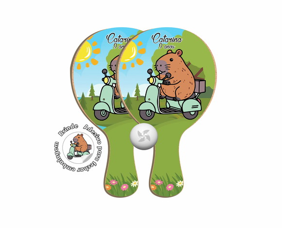 Kit Raquetes Ping Pong - Capivara