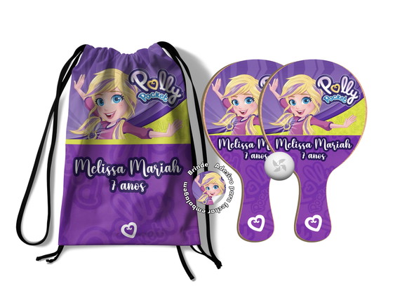 Kit Mochilinha + Raquetes Ping Pong - Polly