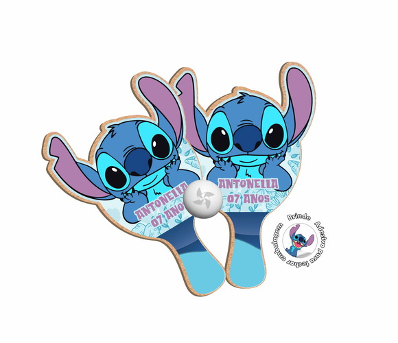 Kit Raquetes Ping Pong - Lilo And Stitch 3d Orelhas