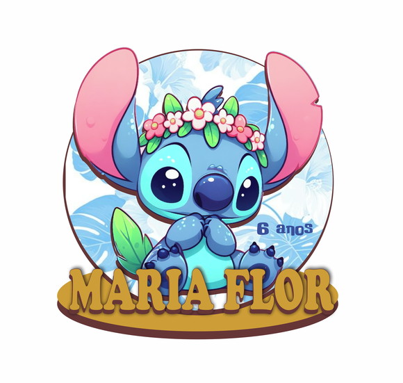 Centro de Mesa Lilo Stitch em mdf