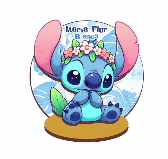 Centro de Mesa Lilo Stitch em mdf