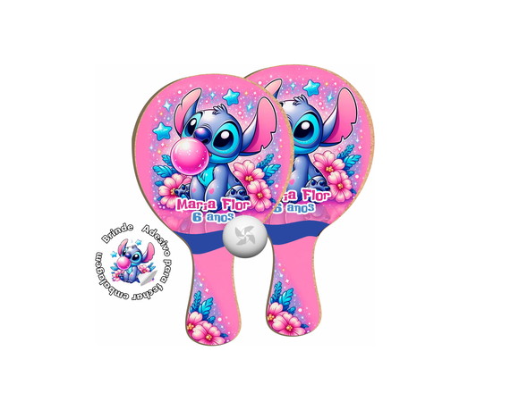 Kit Raquetes Ping Pong - Lilo And Stitch