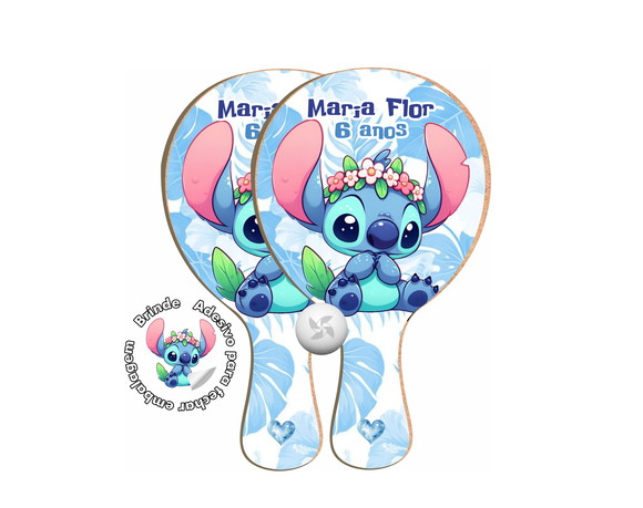 Kit Raquetes Ping Pong - Lilo And Stitch