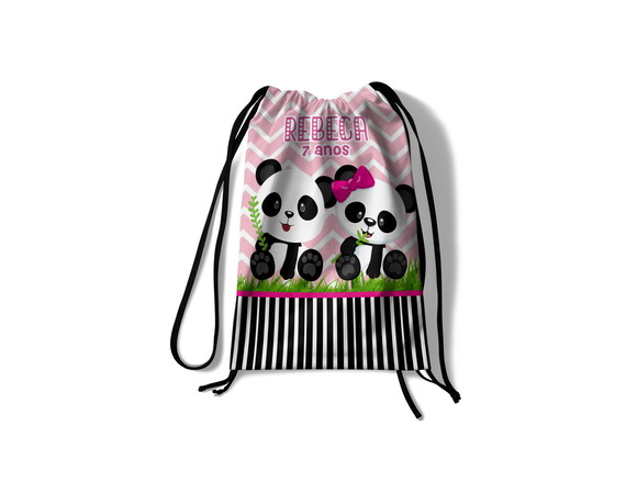 Mochila Saco - Panda Pandinha