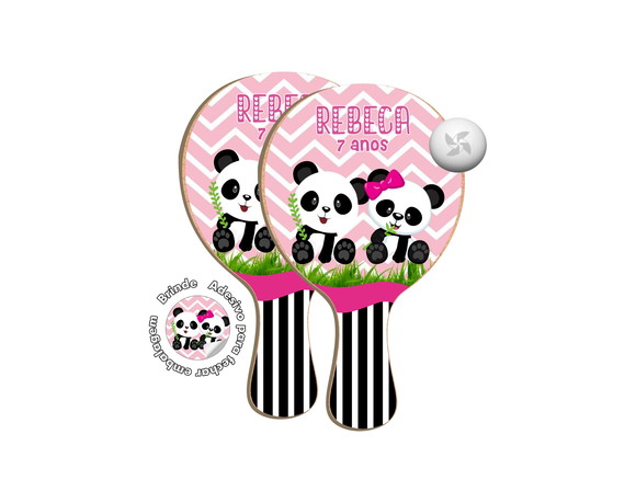 Kit Raquetes Ping Pong - Panda Pandinha