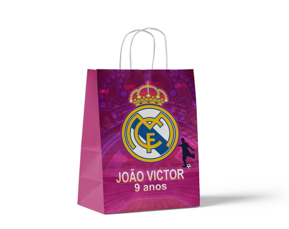 Sacola de Papel Personalizada - Real Madrid