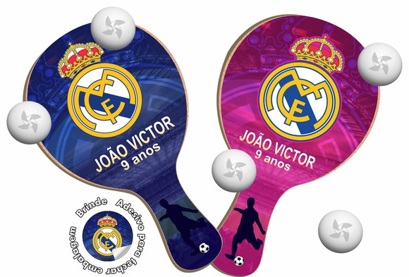 Kit Raquetes Ping Pong - Real Madrid
