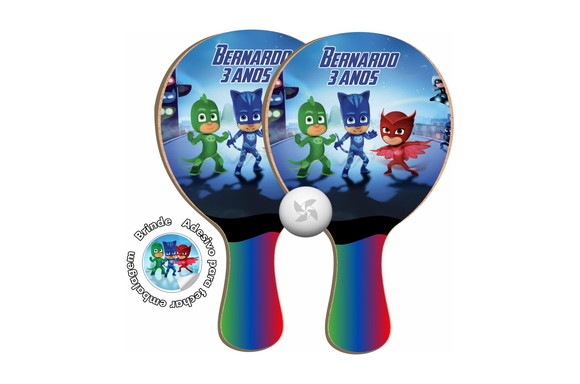 Kit Raquetes Ping Pong - Pj Mask