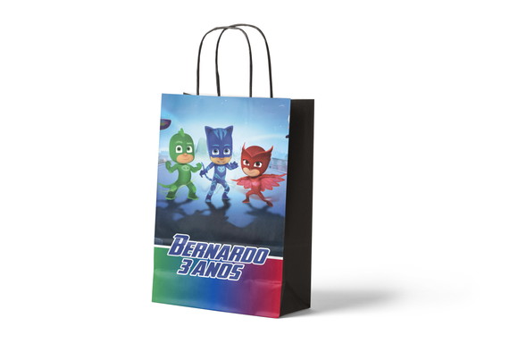 Sacola de Papel Personalizada - Pj Mask