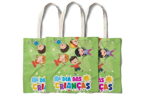 Sacolinha para Lembrancinhas Oxford - Feliz Dia das Criança