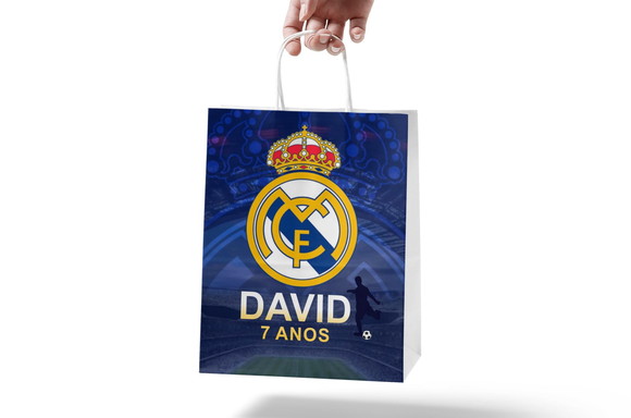 Sacola de Papel Personalizada - Real Madrid