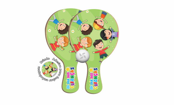 Kit Raquetes Ping Pong - Dia das Crianças