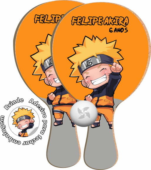 Kit Raquetes Ping Pong - Naruto