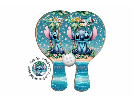 Kit Raquetes Ping Pong - Lilo & Stitch