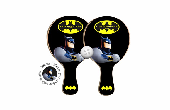 Kit Raquetes Ping Pong - Batman